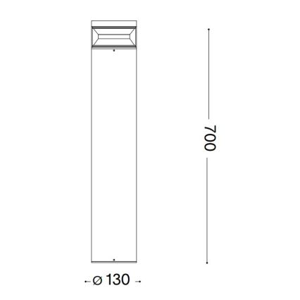 Ideal Lux - LED Venkovní lampa BOEING LED/14W/230V pr. 70 cm CRI 90 IP65 černá