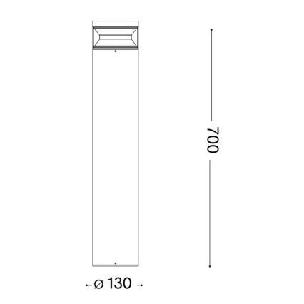 Ideal Lux - LED Venkovní lampa BOEING LED/14W/230V pr. 70 cm CRI 90 IP65 hnědá