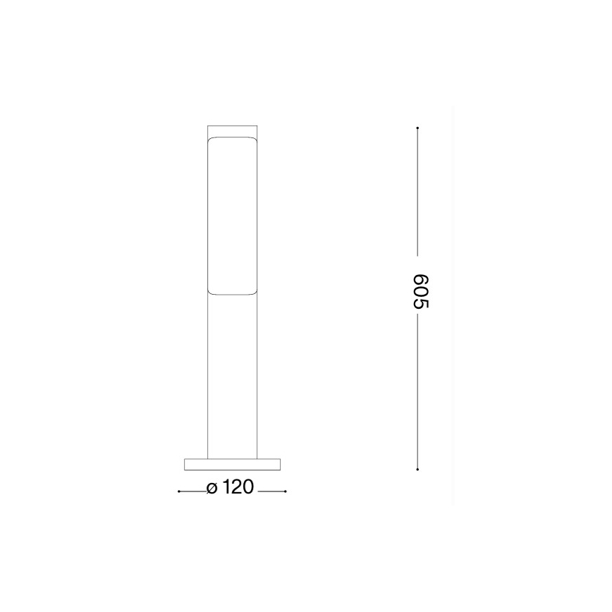 Ideal Lux - LED Venkovní lampa ETERE LED/9,5W/230V 4000K 60 cm CRI 90 IP44 antracit