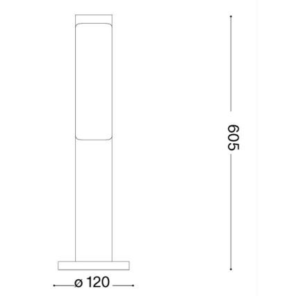 Ideal Lux - LED Venkovní lampa ETERE LED/9,5W/230V 4000K 60 cm CRI 90 IP44 černá