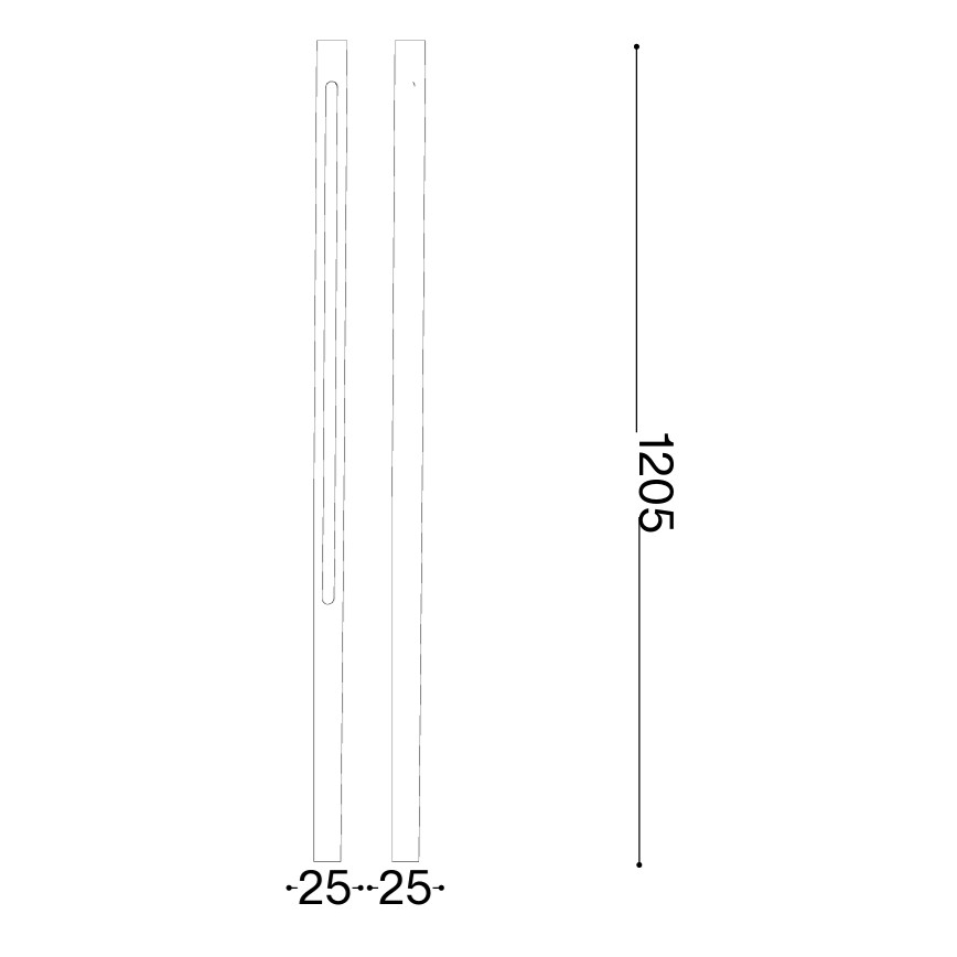 Ideal Lux - LED Venkovní lampa JEDI LED/19W/230V 120 cm CRI 90 IP65 antracit
