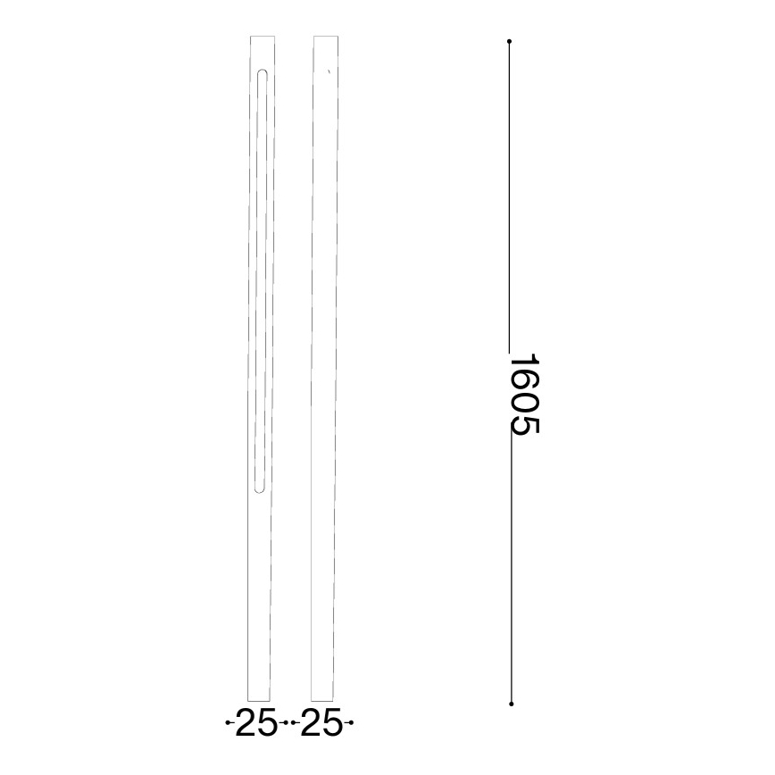 Ideal Lux - LED Venkovní lampa JEDI LED/25W/230V 160 cm CRI 90 IP65 antracit