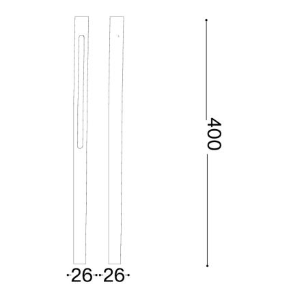 Ideal Lux - LED Venkovní lampa JEDI LED/7W/230V 40 cm CRI 90 IP65 antracit