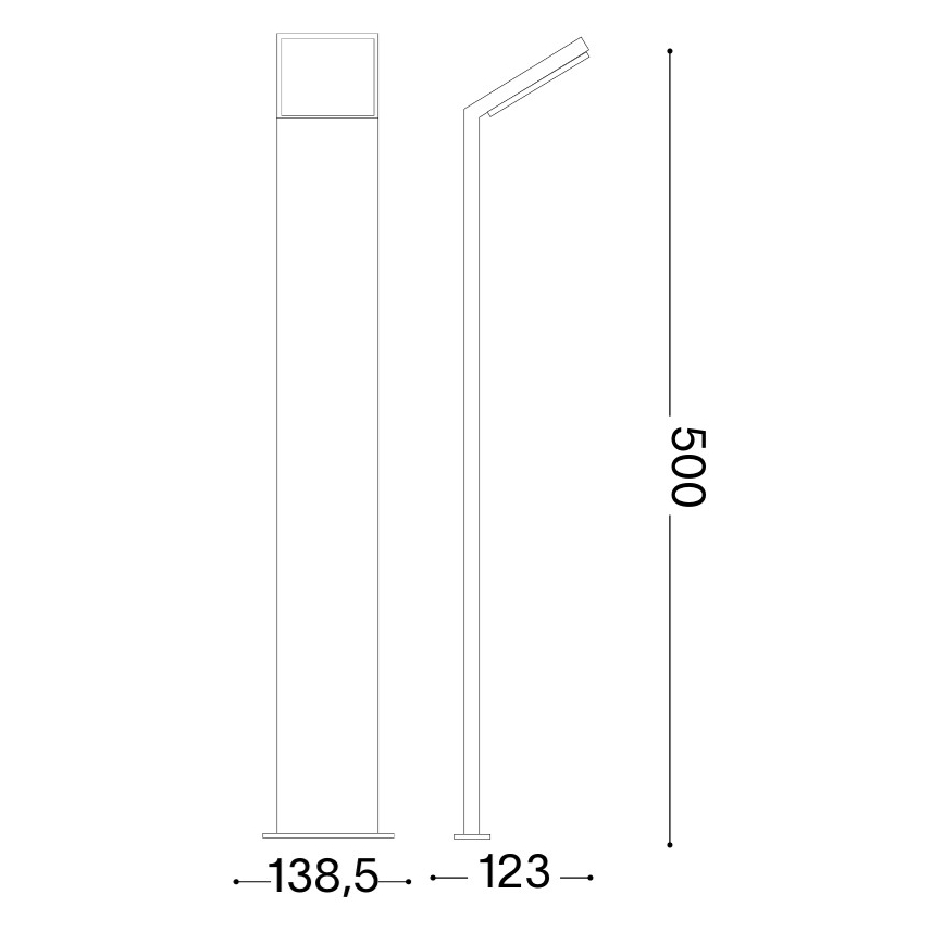 Ideal Lux - LED Venkovní lampa STYLE LED/8,5W/230V 3000K 50 cm CRI 90 IP54 hnědá
