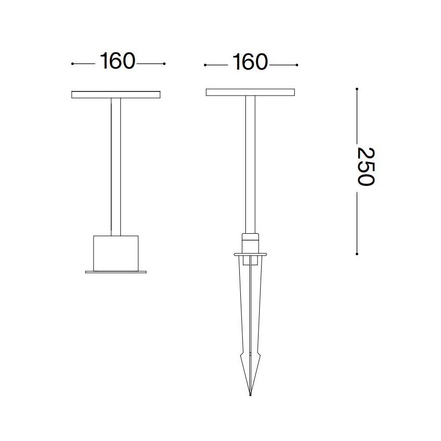 Ideal Lux - LED Venkovní lampa TOFFEE LED/11W/230V CRI 90 IP65 antracit