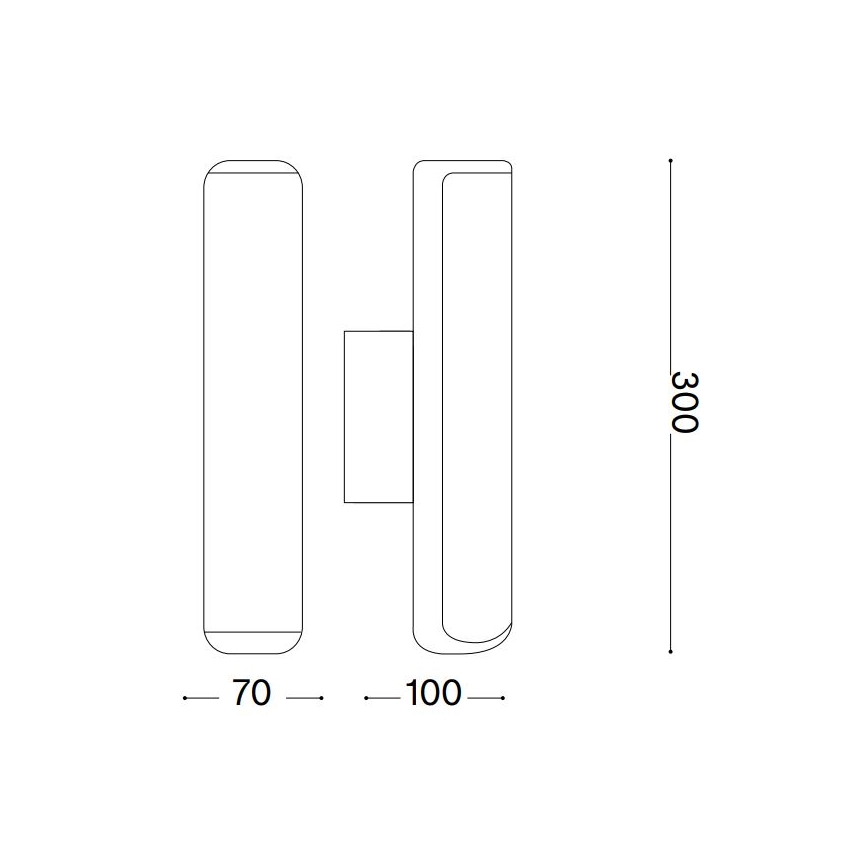 Ideal Lux - LED Venkovní nástěnné svítidlo ETERE LED/9,5W/230V 3000K CRI 90 IP44 antracit