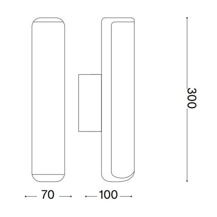 Ideal Lux - LED Venkovní nástěnné svítidlo ETERE LED/9,5W/230V 4000K CRI 90 IP44 antracit