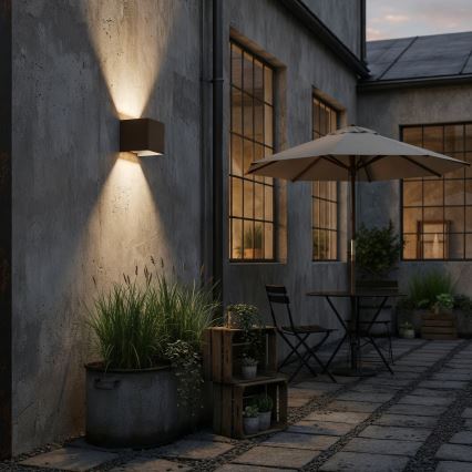 Ideal Lux - LED Venkovní nástěnné svítidlo ATOM LED/12W/230V CRI 90 IP54 hnědá