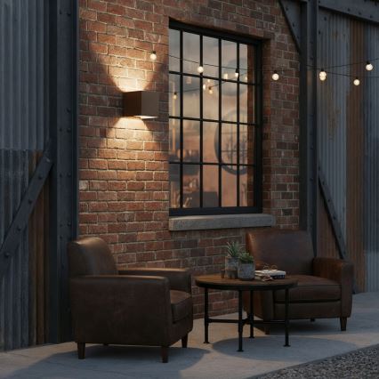 Ideal Lux - LED Venkovní nástěnné svítidlo ATOM LED/12W/230V CRI 90 IP54 hnědá