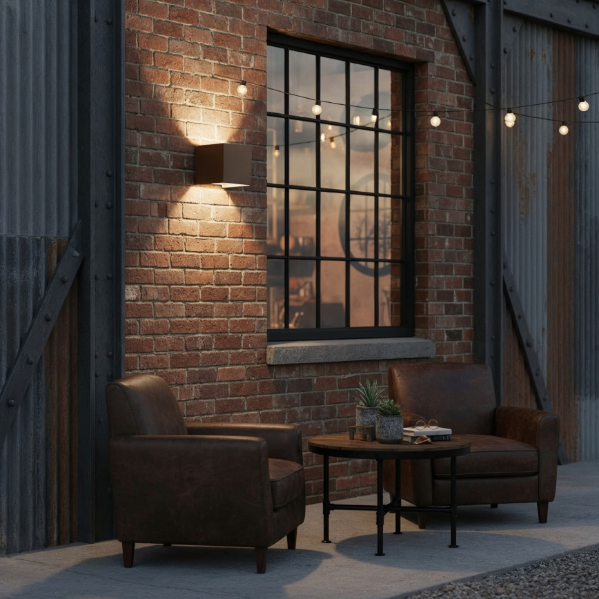 Ideal Lux - LED Venkovní nástěnné svítidlo ATOM LED/12W/230V CRI 90 IP54 hnědá