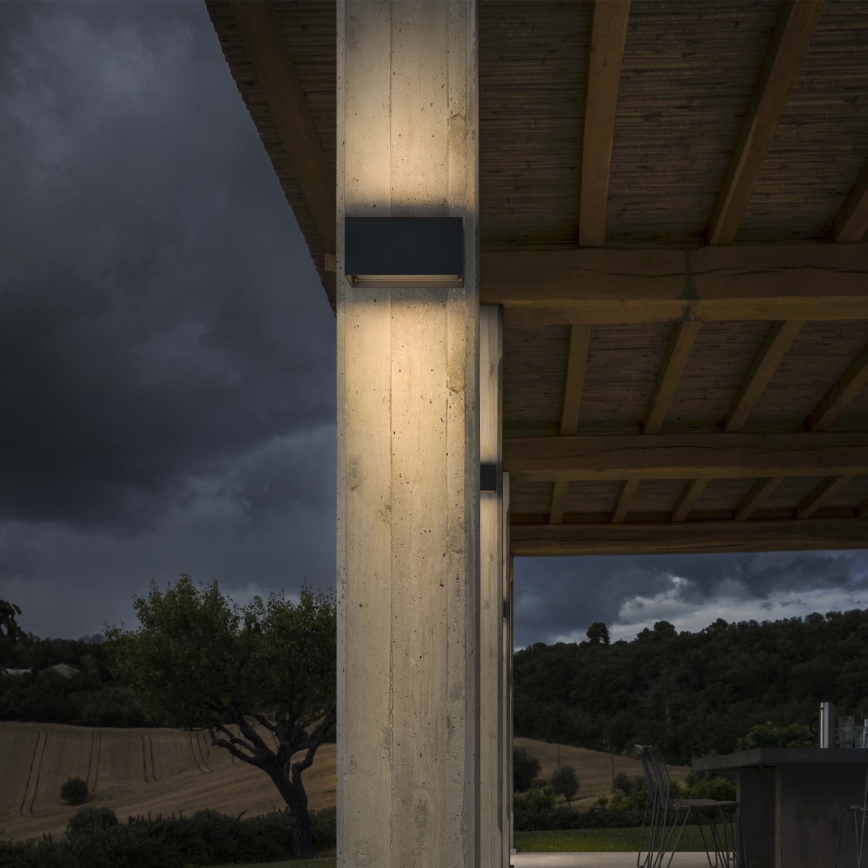 Ideal Lux - LED Venkovní nástěnné svítidlo ATOM LED/25W/230V CRI 90 IP54 antracit