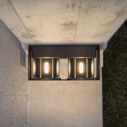 Ideal Lux - LED Venkovní nástěnné svítidlo ATOM LED/25W/230V CRI 90 IP54 antracit