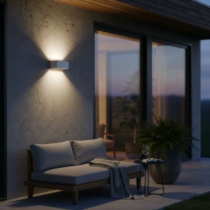 Ideal Lux - LED Venkovní nástěnné svítidlo ATOM LED/25W/230V CRI 90 IP54 bílá