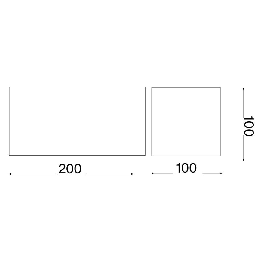 Ideal Lux - LED Venkovní nástěnné svítidlo ATOM LED/25W/230V CRI 90 IP54 černá