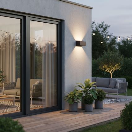 Ideal Lux - LED Venkovní nástěnné svítidlo ATOM LED/25W/230V CRI 90 IP54 hnědá