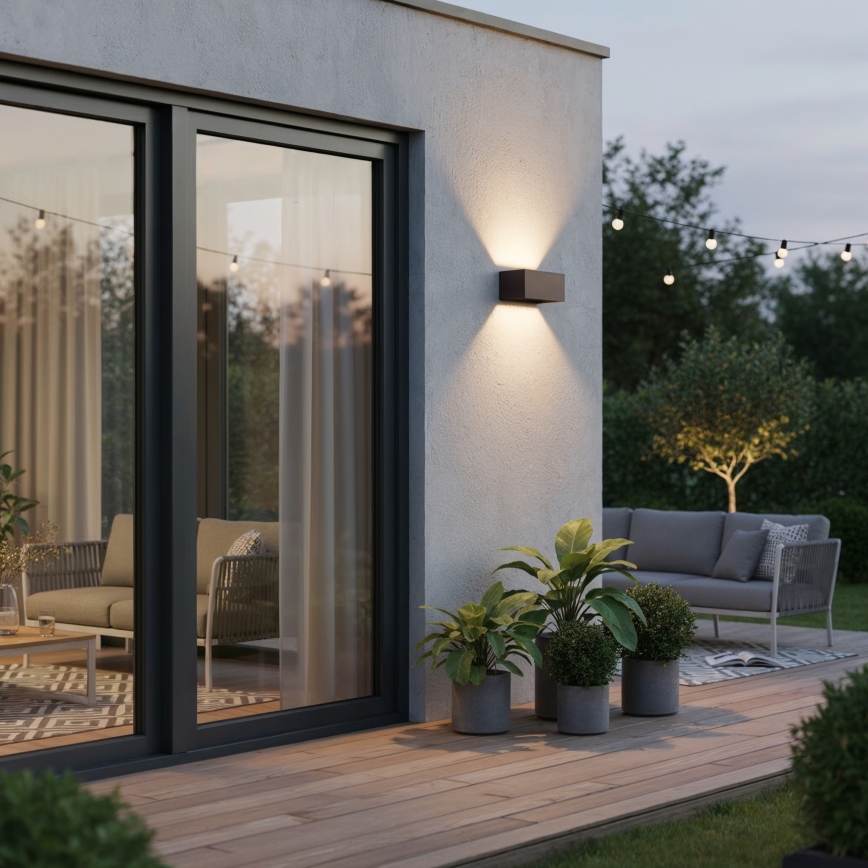 Ideal Lux - LED Venkovní nástěnné svítidlo ATOM LED/25W/230V CRI 90 IP54 hnědá