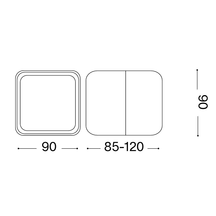Ideal Lux - LED Venkovní nástěnné svítidlo OMEGA LED/7W/230V CRI 90 IP54 bílá