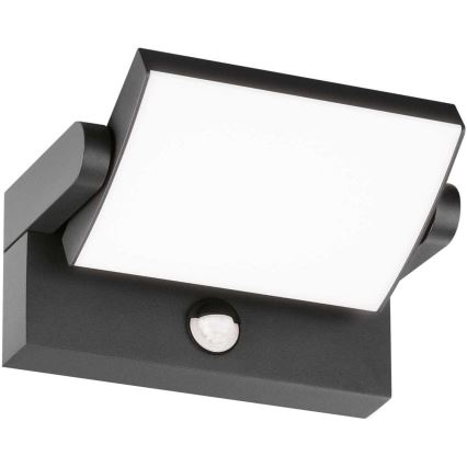 Ideal Lux - LED Venkovní nástěnné svítidlo se senzorem SWIPE LED/21W/230V CRI 90 IP54 antracit