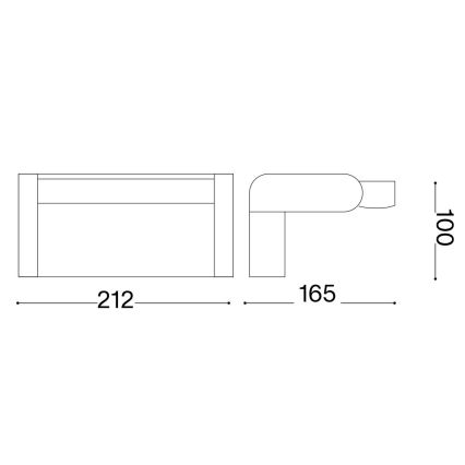 Ideal Lux - LED Venkovní nástěnné svítidlo se senzorem SWIPE LED/21W/230V CRI 90 IP54 antracit