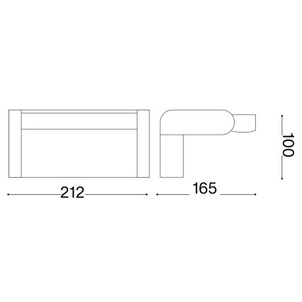 Ideal Lux - LED Venkovní nástěnné svítidlo SWIPE LED/21W/230V CRI 90 IP54 hnědá