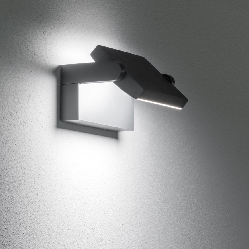 Ideal Lux - LED Venkovní nástěnné svítidlo SWIPE LED/21W/230V CRI 90 IP54 černá