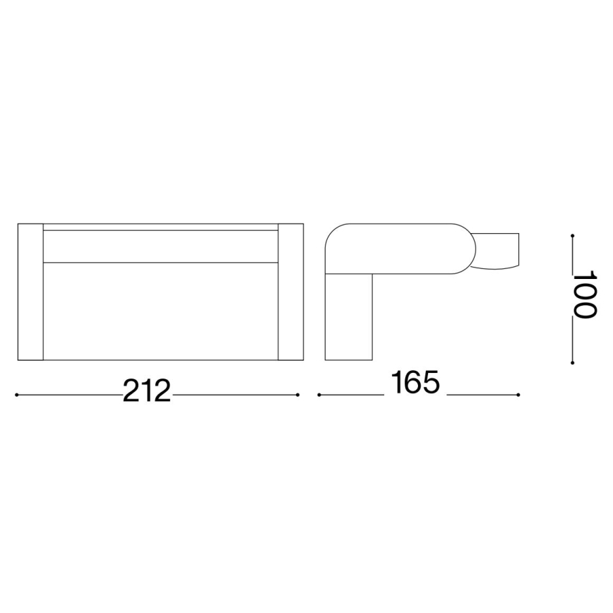 Ideal Lux - LED Venkovní nástěnné svítidlo SWIPE LED/21W/230V CRI 90 IP54 černá