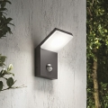 Ideal Lux - LED Venkovní svítidlo se senzorem STYLE LED/9W/230V 4000K CRI 90 IP54 antracit
