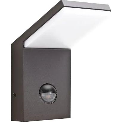 Ideal Lux - LED Venkovní svítidlo se senzorem STYLE LED/9W/230V 4000K CRI 90 IP54 antracit