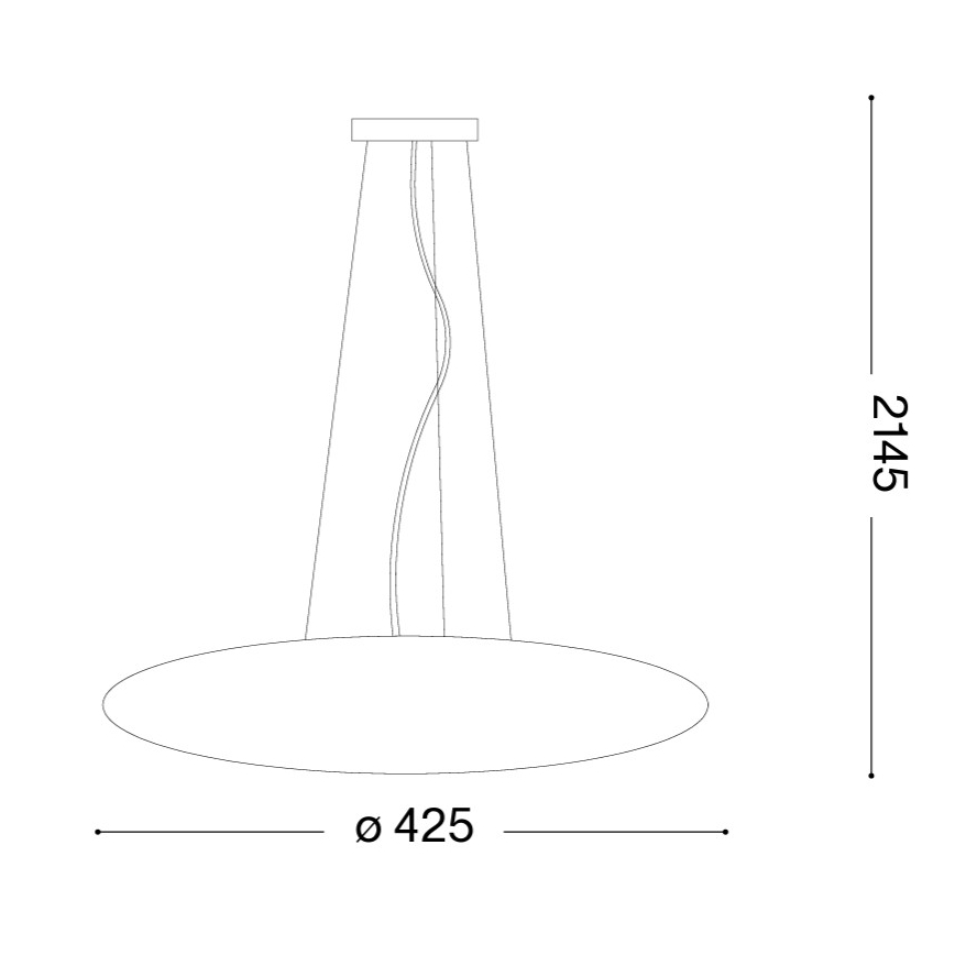 Ideal Lux - Lustr na lanku 3xE27/42W/230V pr. 42,5 cm bílá