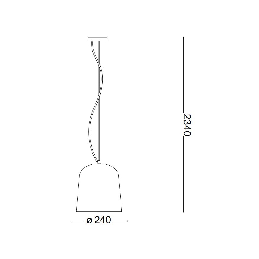 Ideal Lux - Lustr na lanku BISTRO 1xE27/60W/230V pr. 24 cm čirá