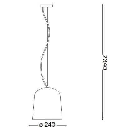 Ideal Lux - Lustr na lanku BISTRO 1xE27/60W/230V pr. 24 cm kouřová