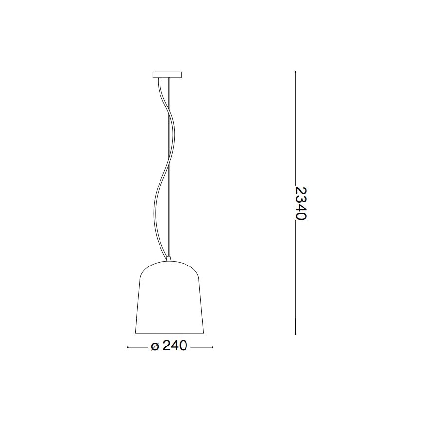 Ideal Lux - Lustr na lanku BISTRO 1xE27/60W/230V pr. 24 cm kouřová