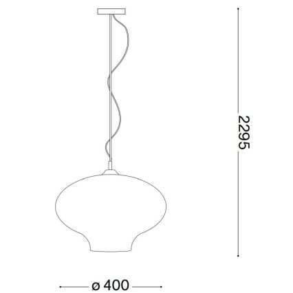 Ideal Lux - Lustr na lanku BISTRO 1xE27/60W/230V pr. 40 cm kouřová
