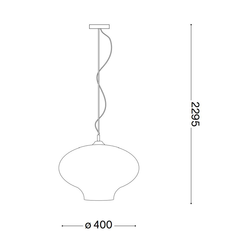 Ideal Lux - Lustr na lanku BISTRO 1xE27/60W/230V pr. 40 cm kouřová