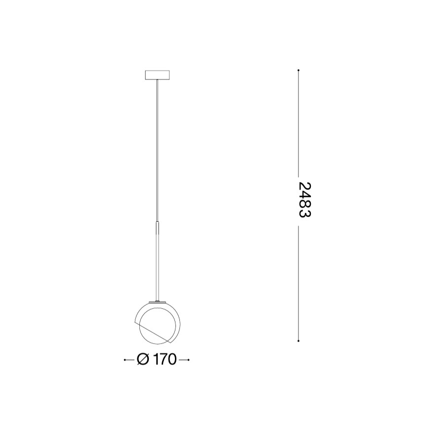 Ideal Lux - Lustr na lanku BLOOM 1xE27/42W/230V pr. 17 cm zlatá/kouřová béžová