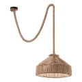 Ideal Lux - Lustr na lanku CANAPA 1xE27/15W/230V pr. 41 cm hnědá