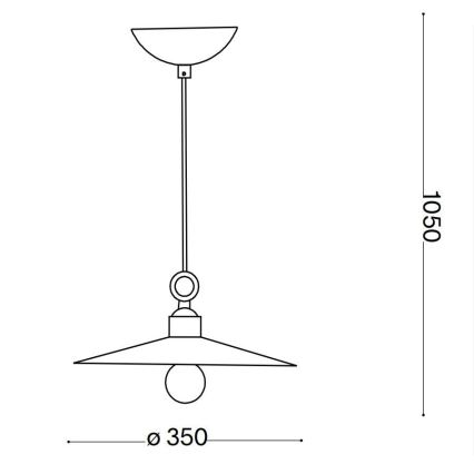 Ideal Lux - Lustr na lanku CANTINA 1xE27/42W/230V pr. 35 cm bronz