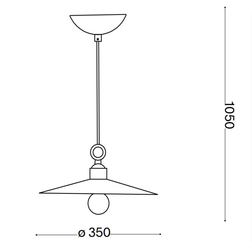Ideal Lux - Lustr na lanku CANTINA 1xE27/42W/230V pr. 35 cm bronz