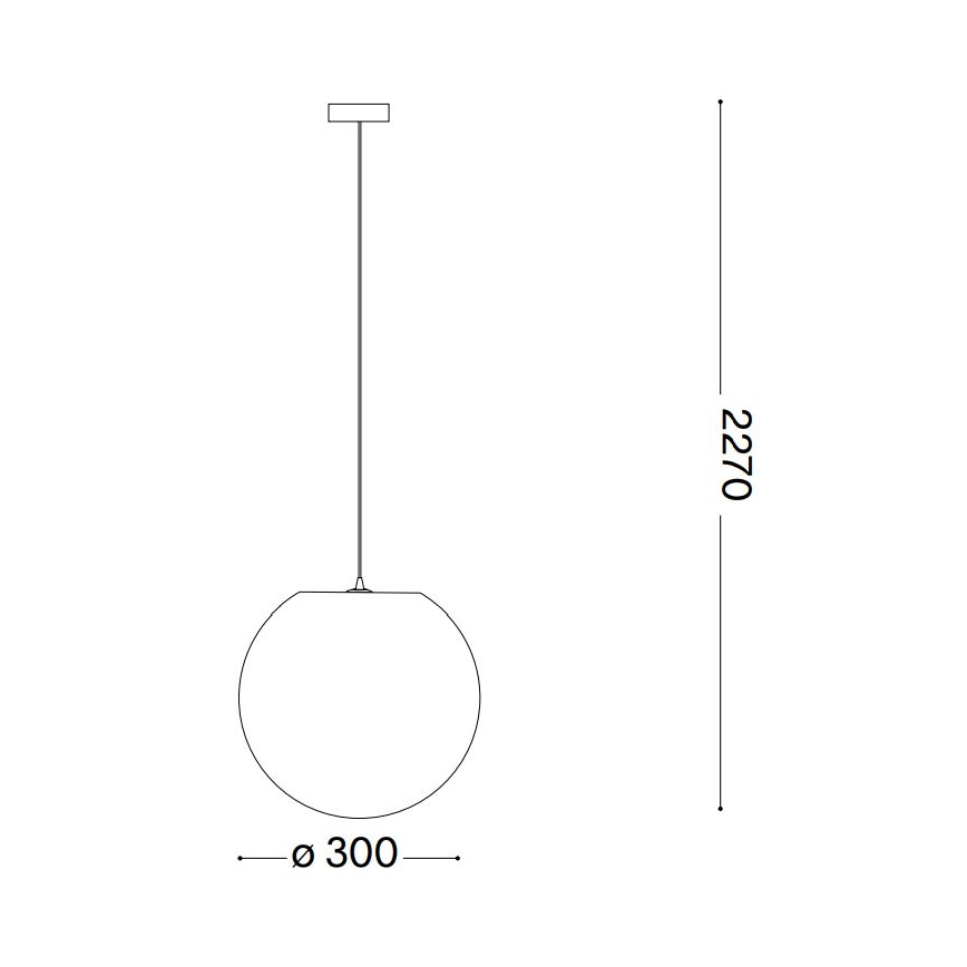 Ideal Lux - Lustr na lanku CARTA 1xE27/25W/230V pr. 30 cm bílá
