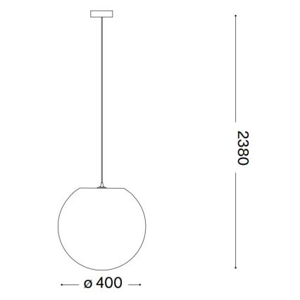 Ideal Lux - Lustr na lanku CARTA 1xE27/25W/230V pr. 40 cm bílá