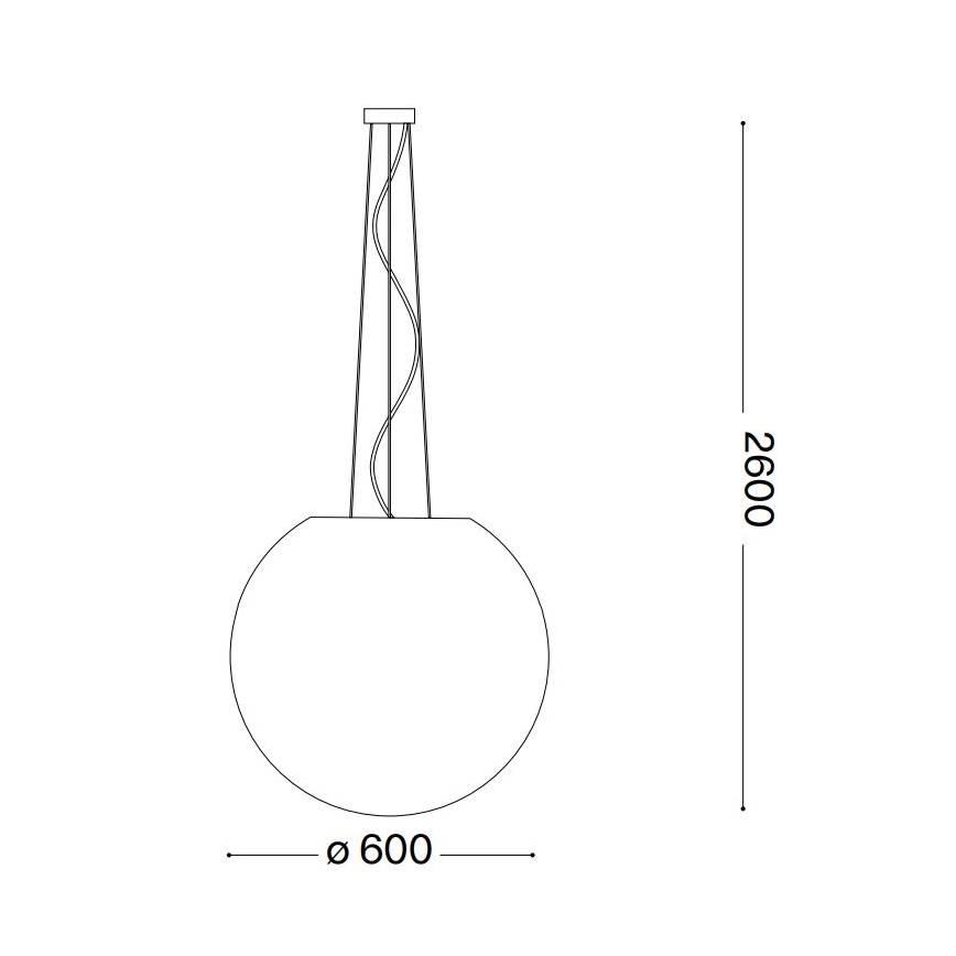 Ideal Lux - Lustr na lanku CARTA 1xE27/60W/230V pr. 60 cm bílá