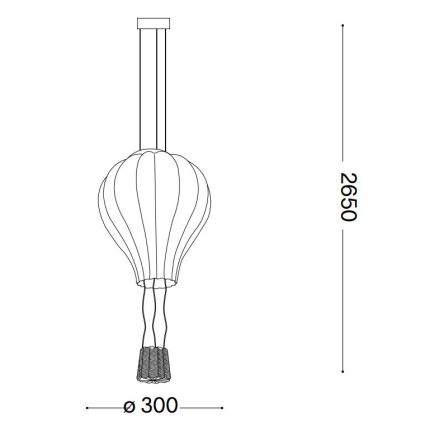 Ideal Lux - Lustr na lanku DREAM BIG 1xE27/42W/230V pr. 30 cm