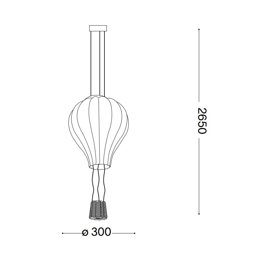 Ideal Lux - Lustr na lanku DREAM BIG 1xE27/42W/230V pr. 30 cm