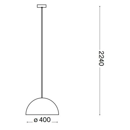 Ideal Lux - Lustr na lanku FOLK 1xE27/60W/230V pr. 40 cm hnědá
