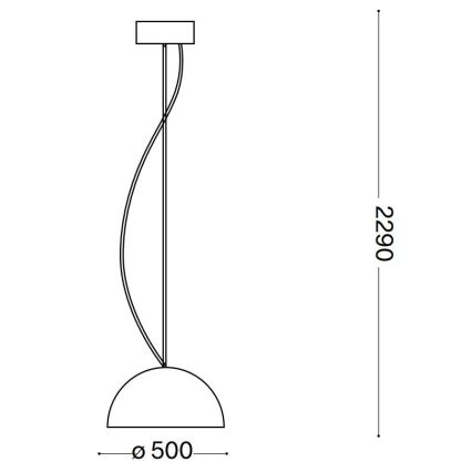 Ideal Lux - Lustr na lanku FOLK 1xE27/60W/230V pr. 50 cm hnědá
