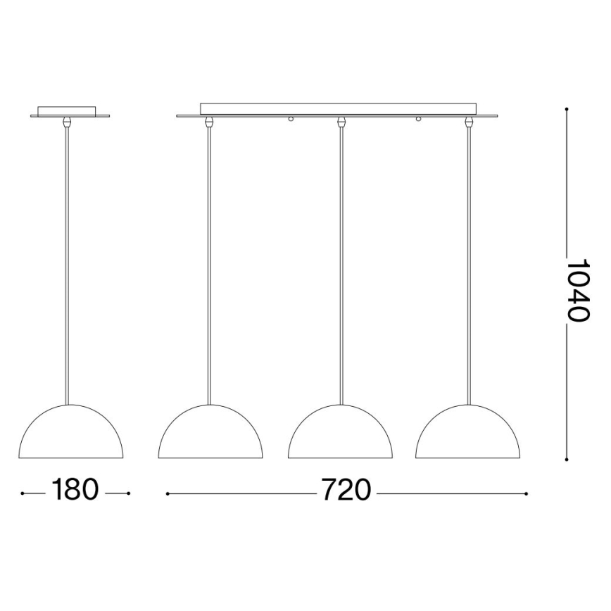 Ideal Lux - Lustr na lanku FOLK 3xE27/60W/230V hnědá