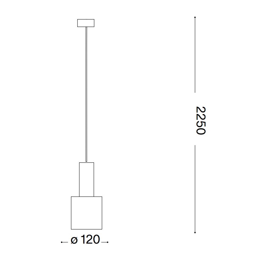 Ideal Lux - Lustr na lanku HOLLY 1xE27/60W/230V pr. 12 cm mosaz