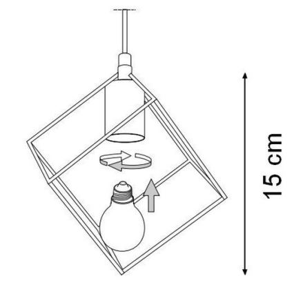 Ideal Lux - Lustr na lanku ICE 5xE27/60W/230V pr. 50 cm bílá