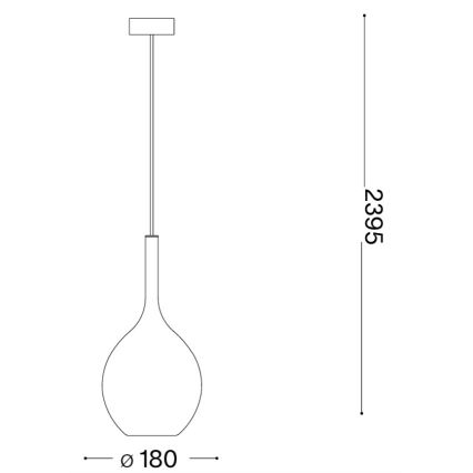 Ideal Lux - Lustr na lanku KALIQUE 1xE27/42W/230V pr. 18 cm kouřová béžová