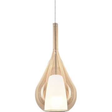 Ideal Lux - Lustr na lanku KALIQUE 1xE27/42W/230V pr. 18 cm kouřová béžová